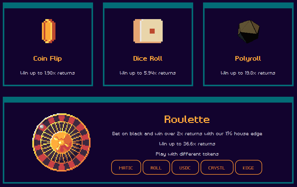 Polyroll dashboard